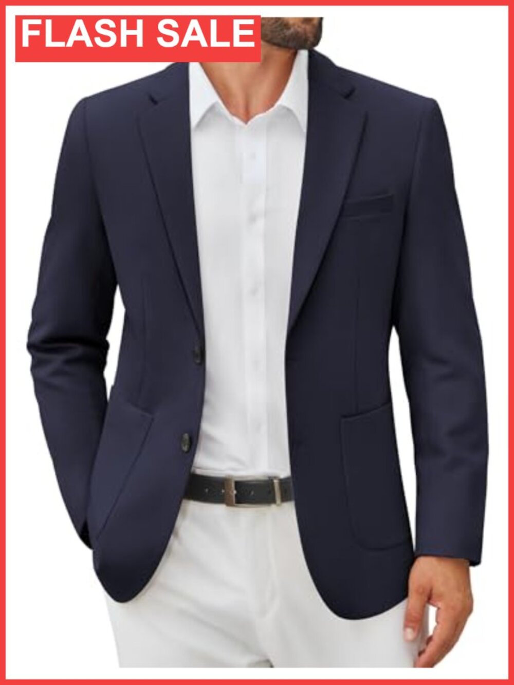 Men's Slim Fit Casual Blazer Jacket Two Button Suit Jacket Lightweight